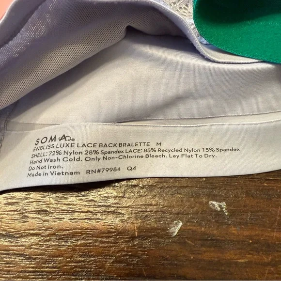 Lot of 3 Soma Enbliss Luxe Lace Back Bralette M - Picture 10 of 10